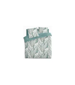Atmosphera Parure de lit 2 Personnes 240 x 220 cm Housse de couette avec 2 taies Imprimé Moana