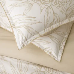 Future Home Parure de lit 2 personnes en satin de coton réversible 240x220cm