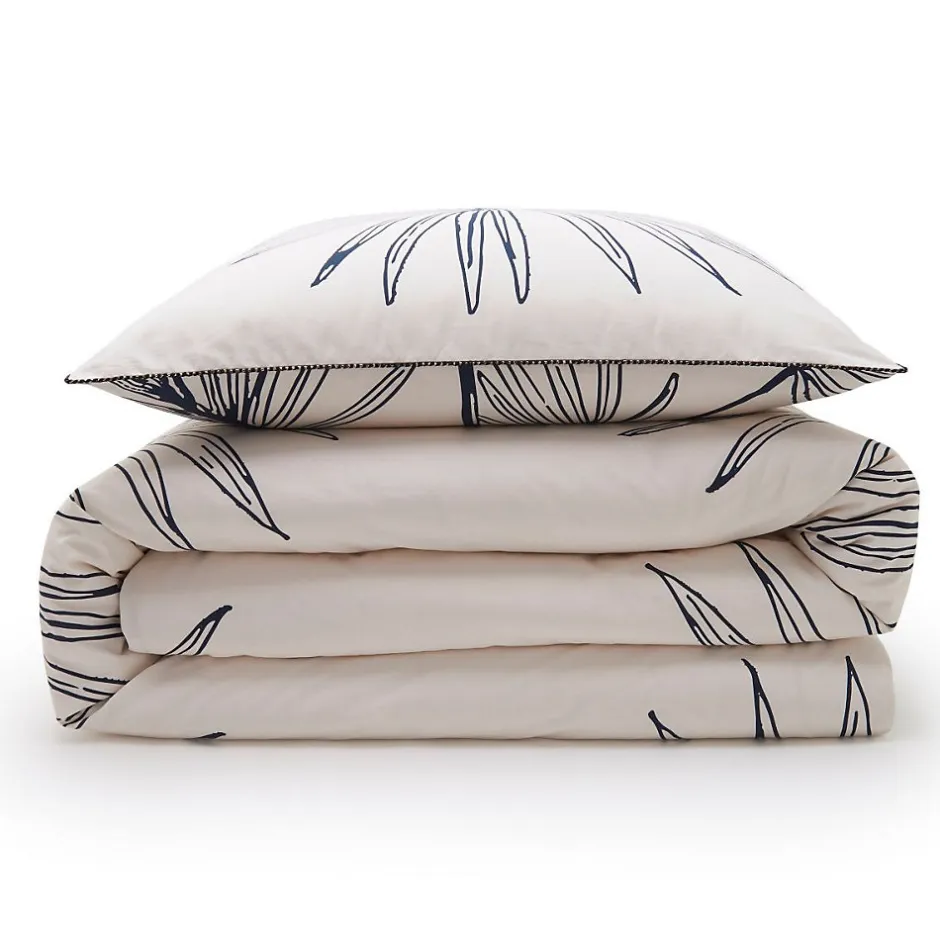 Future Home Parure de lit 2 personnes en coton 57 fils imprimé blanc 240x220cm Discount