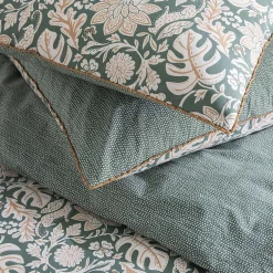 Future Home Parure de lit 2 personnes floral et pois en coton 260x240cm