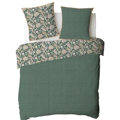Future Home Parure de lit 2 personnes floral et pois en coton 260x240cm