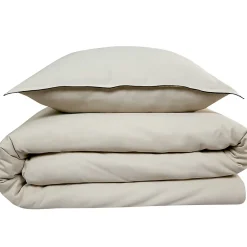 Future Home Parure de lit 2 personnes en satin de coton unie 260x240cm