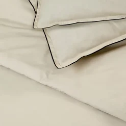 Future Home Parure de lit 2 personnes en satin de coton unie 260x240cm