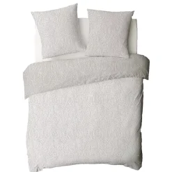 Future Home Parure de lit 2 personnes en coton 57 fils imprimé beige 260x240cm Outlet