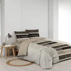 Douceur D'Intérieur Parure de Lit 3 Pièces - 240 x 220 cm - 42 Fils - So Natural - 220x240cm - Naturel Sale