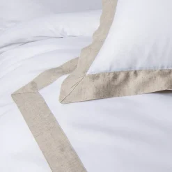 Douceur D'Intérieur Parure de lit 3 Pièces coton et lin (260x240 cm - Blanc)