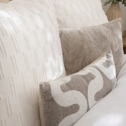 Atmosphera Créateur D'Intérieur Parure de lit 3 pièces Edie jacquard blanc 260x240cm - Atmosphera