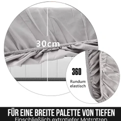 Simple Life Parure de lit 4 pièces en polyester 140x200 cm, motif à carreaux style coton, résistante aux plis et à la décoloration - Gris Hot