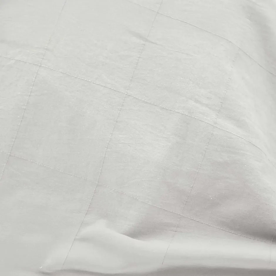 Douceur D'Intérieur Parure de lit 3 pièces LINELLA Blanc- 240 x 220 cm Coton/Polyester lavé jacquard 57 fils Discount