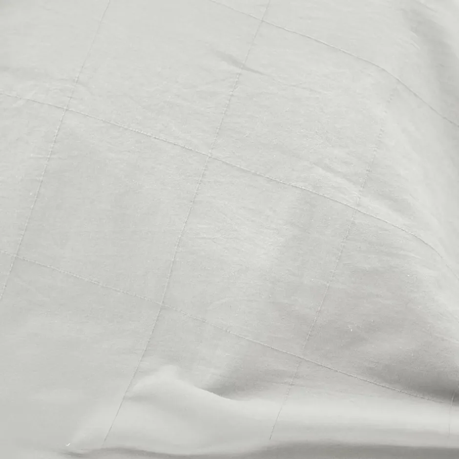 Douceur D'Intérieur Parure de lit 3 pièces LINELLA Blanc- 240 x 220 cm Coton/Polyester lavé jacquard 57 fils Discount