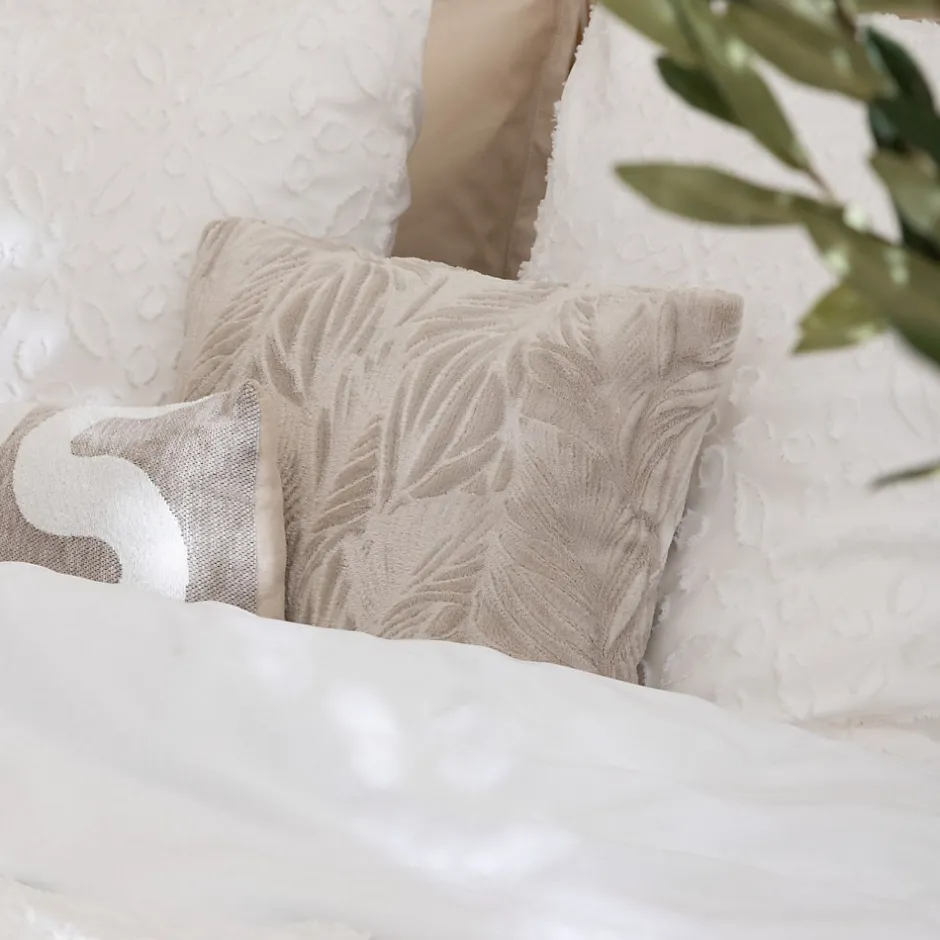 Atmosphera Créateur D'Intérieur Parure de lit 3 pièces Swan jacquard blanc 240x220cm - Atmosphera