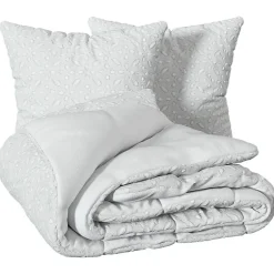 Atmosphera Créateur D'Intérieur Parure de lit 3 pièces Swan jacquard blanc 260x240cm - Atmosphera Clearance