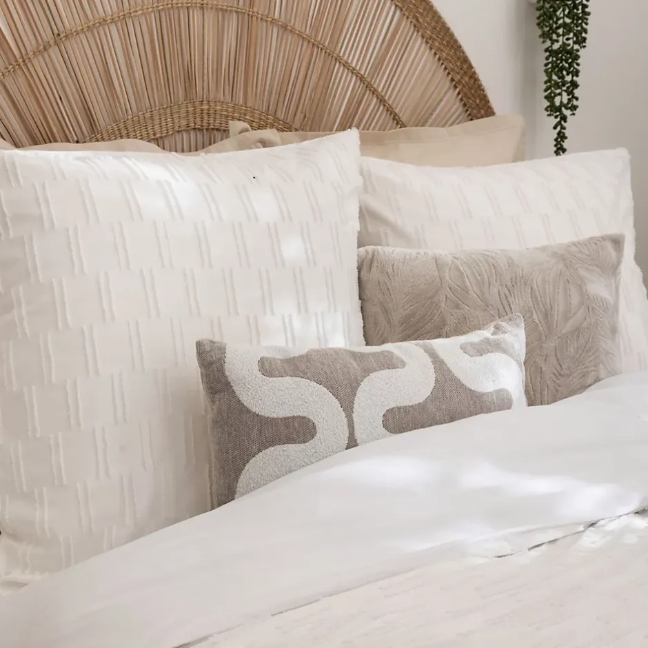 Atmosphera Créateur D'Intérieur Parure de lit 3 pièces Swan jacquard blanc 260x240cm - Atmosphera Clearance