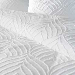 Douceur D'Intérieur Parure de lit 3 pièces tufté (140x200 cm - Blanc) New