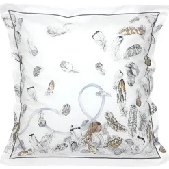 Linnea Parure de lit 3 pièces 200x200 cm taies 65x65 cm Percale pur coton PLUMES