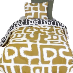 Linnea Parure de lit 2 pièces 140x200 cm BAKA 100% microfibre motif abstrait Online