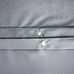 Linnea Parure de lit 3 pièces 240x220 cm SENSATION FLANELLE Ardoise Discount