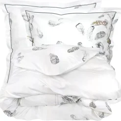 Linnea Parure de lit 3 pièces 260x240 cm taies 65x65 cm Percale pur coton PLUMES Clearance