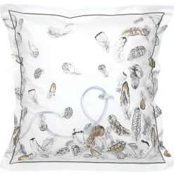 Linnea Parure de lit 3 pièces 260x240 cm taies 65x65 cm Percale pur coton PLUMES Clearance