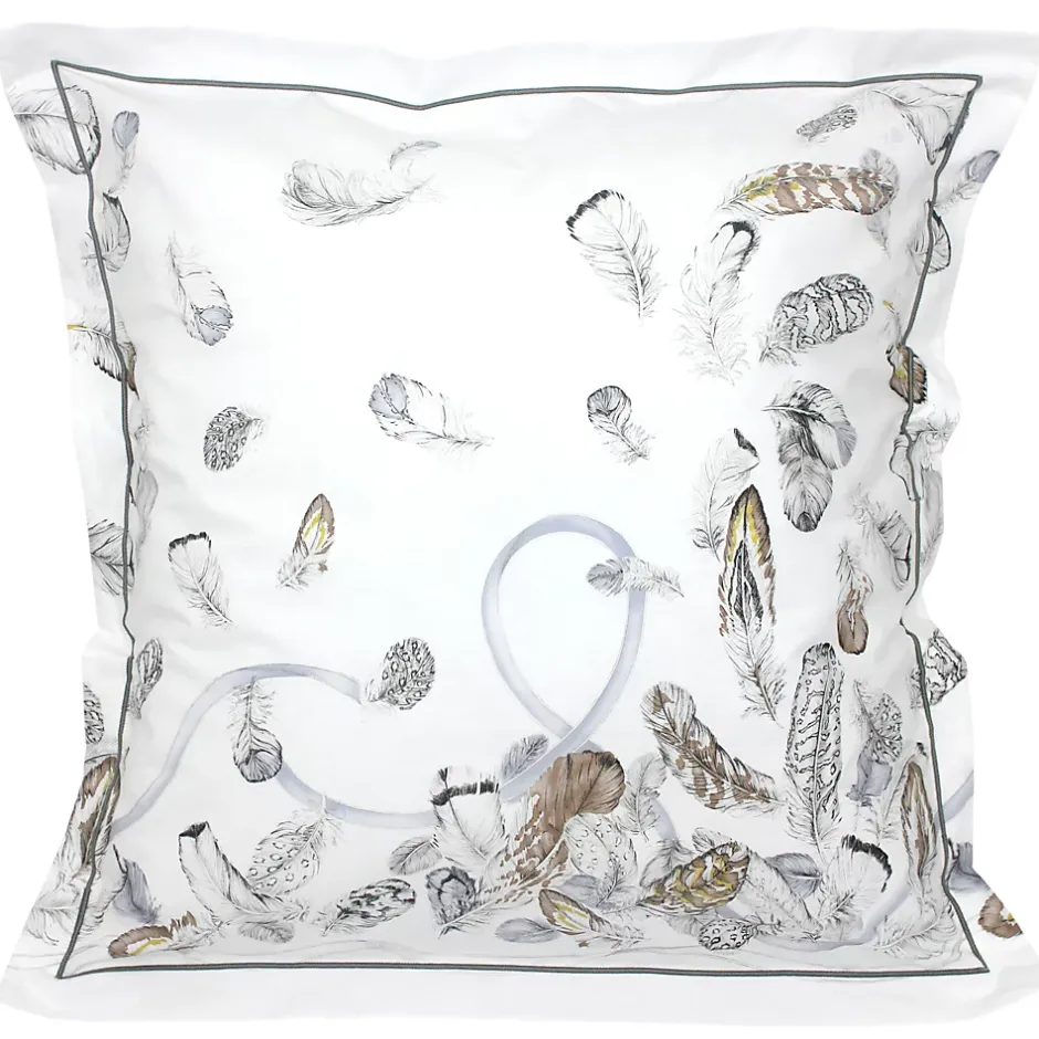 Linnea Parure de lit 3 pièces 260x240 cm taies 65x65 cm Percale pur coton PLUMES Clearance
