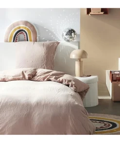 Todays Tools Parure de lit - TODAY - 123332 - 1 personne - 140x200 cm - Gaze de coton unie - Rose des sables Sale