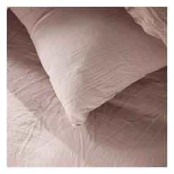 Todays Tools Parure de lit - TODAY - 123667 - 2 personnes - 260x240cm - Gaze de coton unie - Rose des sables