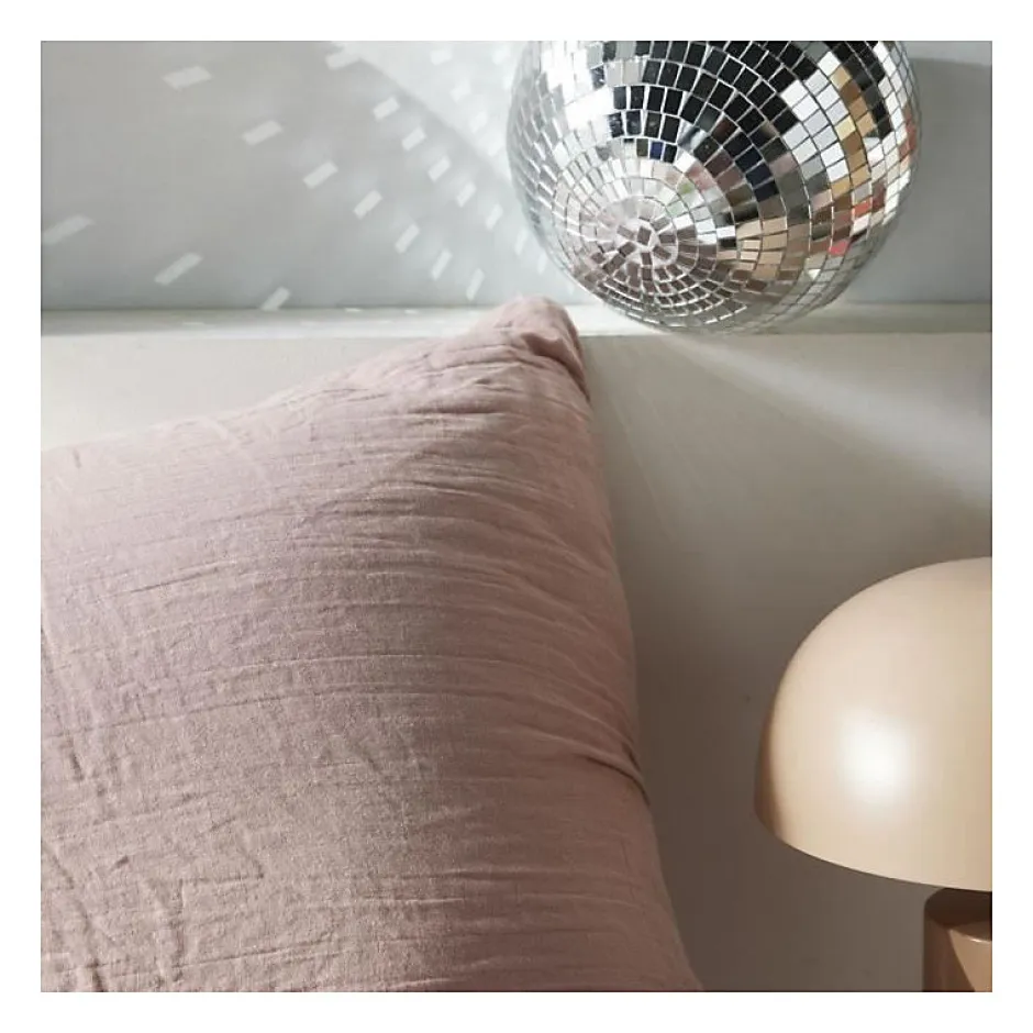 Todays Tools Parure de lit - TODAY - 123667 - 2 personnes - 260x240cm - Gaze de coton unie - Rose des sables