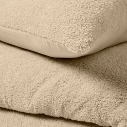 Douceur D'Intérieur Parure de lit 240 x 220 cm + 2 taies Bouclette Unie HELENA Sable