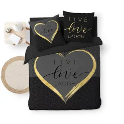 Douceur D'Intérieur Parure de lit Collection Live Love Lauch New