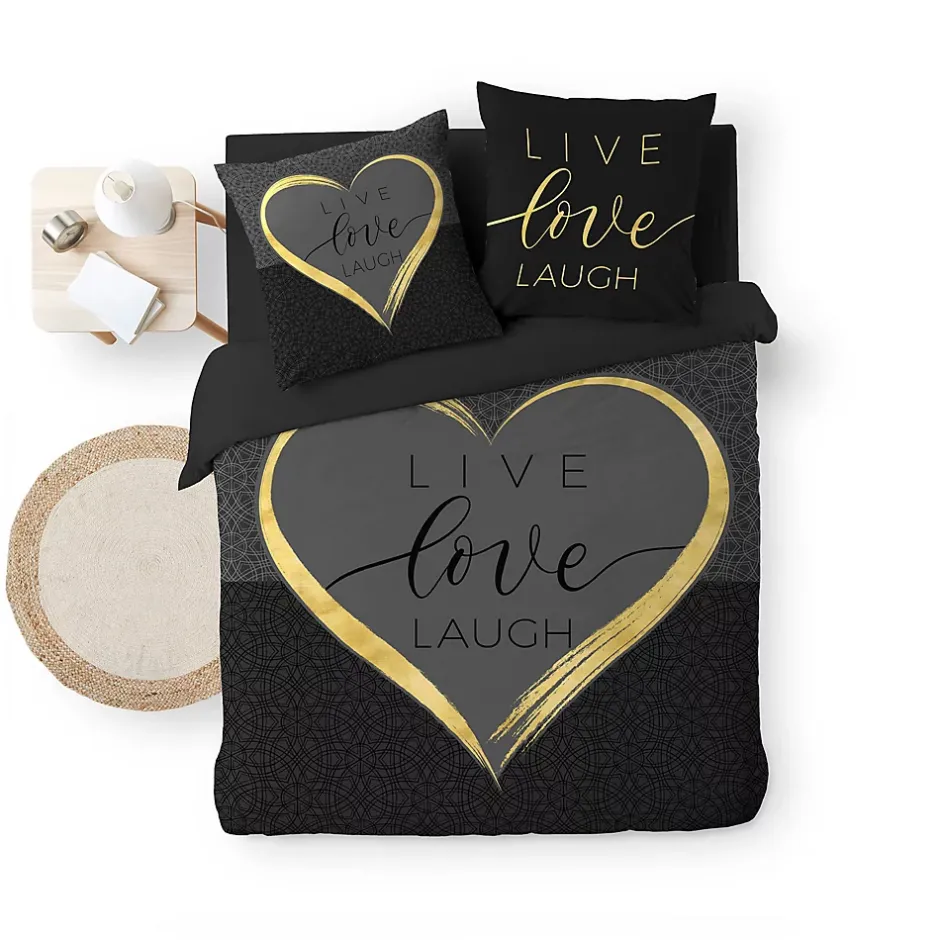 Douceur D'Intérieur Parure de lit Collection Live Love Lauch New