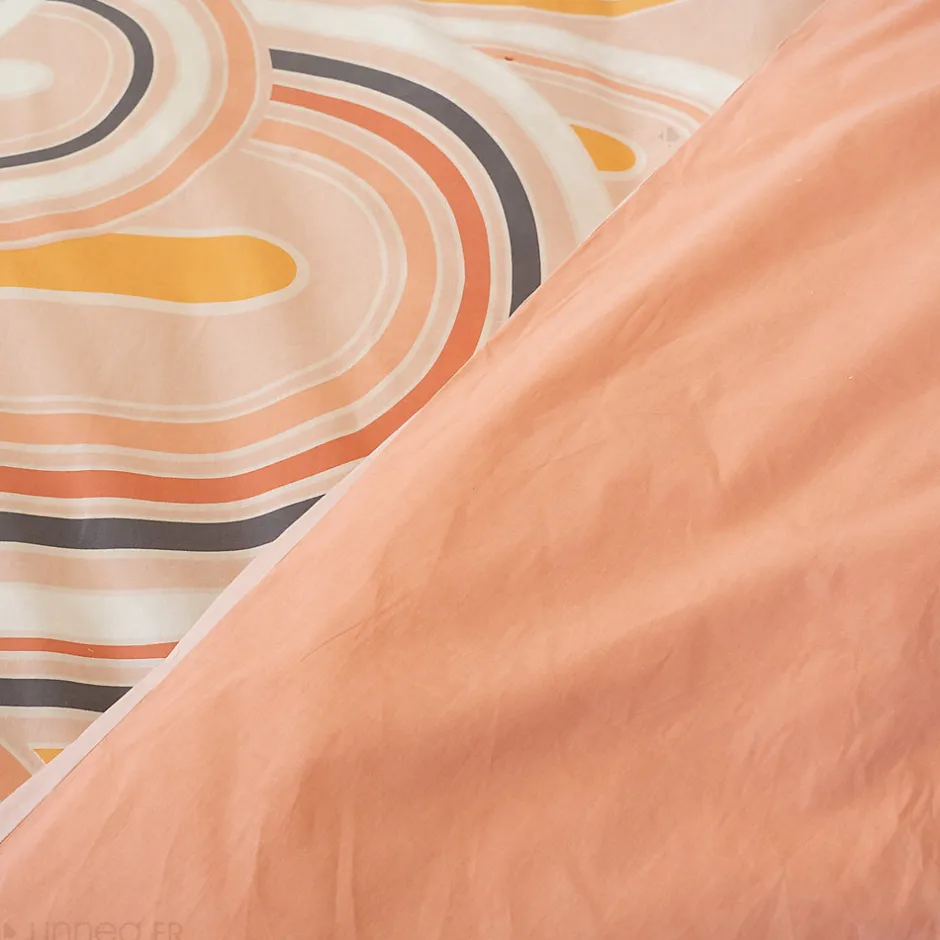 Linnea Parure de lit collection LOVE 240x220 cm pur coton rose 3 pièces
