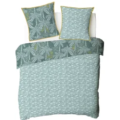 Future Home Parure de lit double palmiers en microfibre lavée 240x220cm Sale