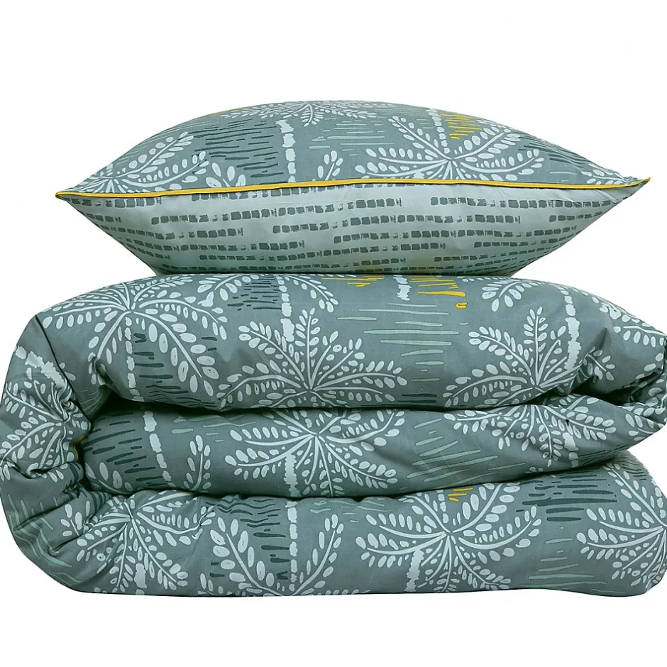 Future Home Parure de lit double palmiers en microfibre lavée 240x220cm Sale