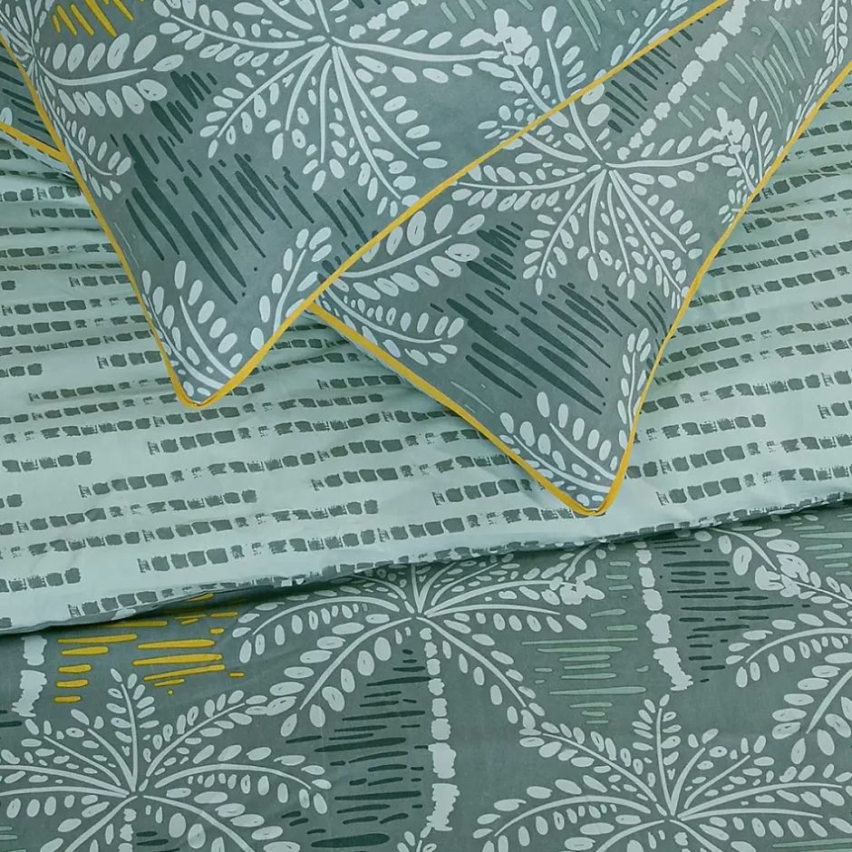 Future Home Parure de lit double palmiers en microfibre lavée 200x200cm Hot