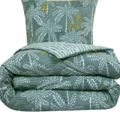 Future Home Parure de lit double palmiers en microfibre lavée 200x200cm Hot