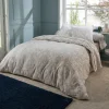 Tradilinge Parure de lit en flanelle esprit fleuri (200x200 cm - Naturel)