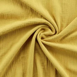 Douceur D'Intérieur Parure de lit en gaze de coton (260x240 cm - Jaune) Outlet