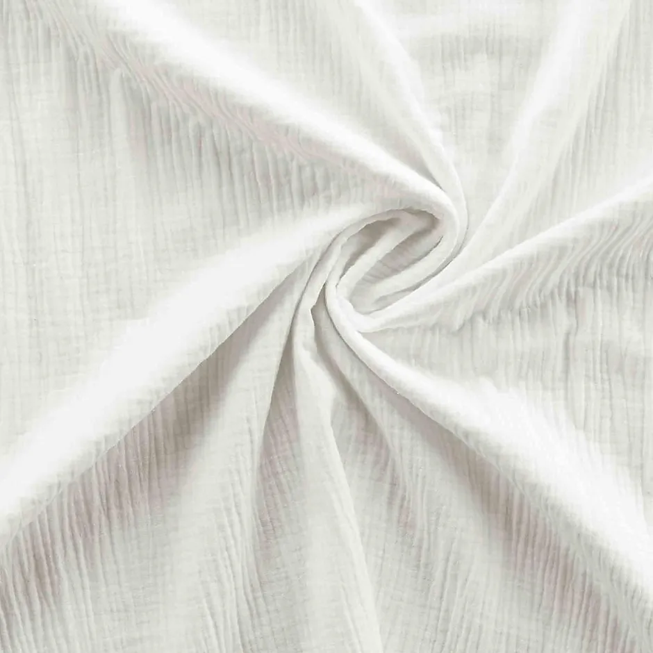 Promolinge Parure de lit en Gaze de Coton 240x260cm 260x240cm Blanc