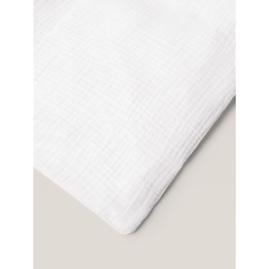 Promolinge Parure de lit en Gaze de Coton 240x260cm 260x240cm Blanc