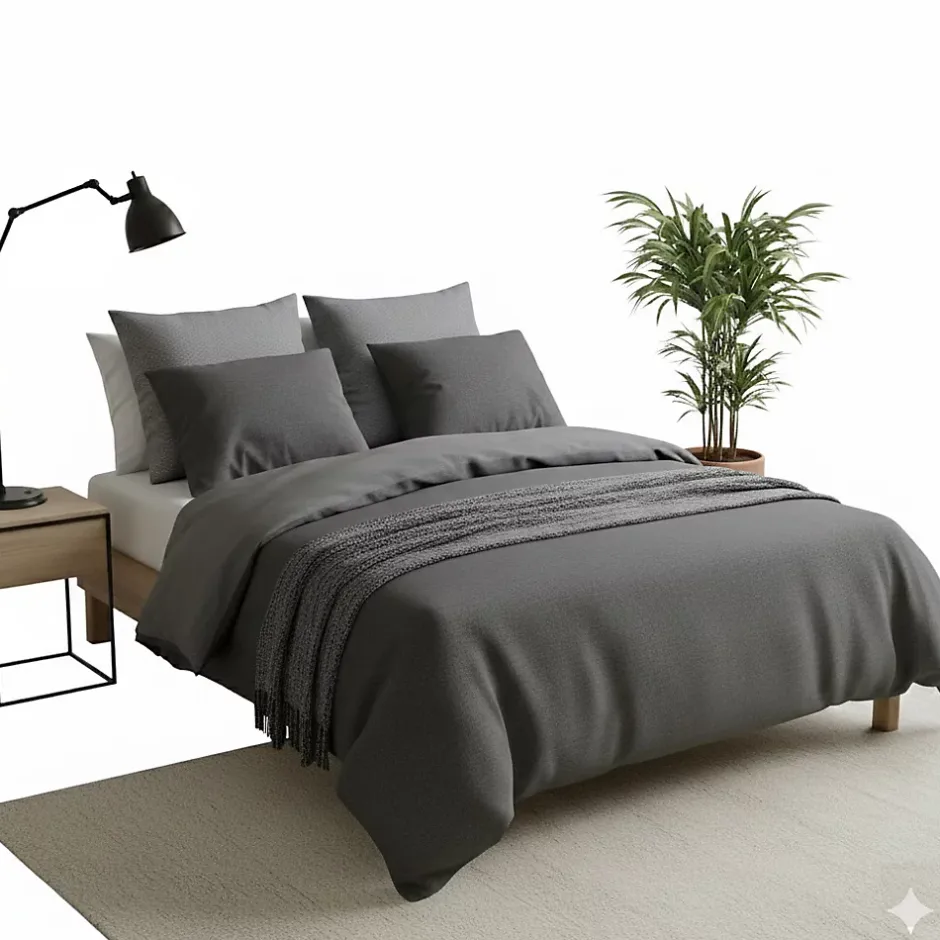Eden Parure de lit en gaze de coton Zig Zag