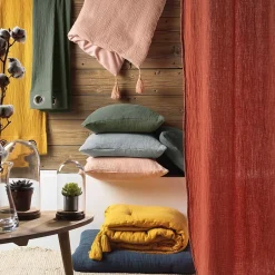 Douceur D'Intérieur Parure de lit en gaze de coton (240x220 cm - Rose Clair) Discount
