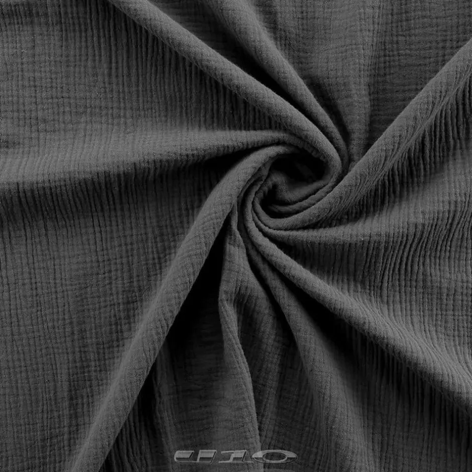 Promolinge Parure de lit en Gaze de Coton 240x260cm 260x240cm anthracite