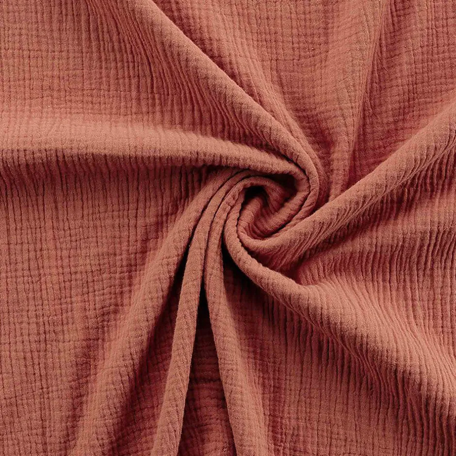 Douceur D'Intérieur Parure de lit en gaze de coton (260x240 cm - Terracotta) Online