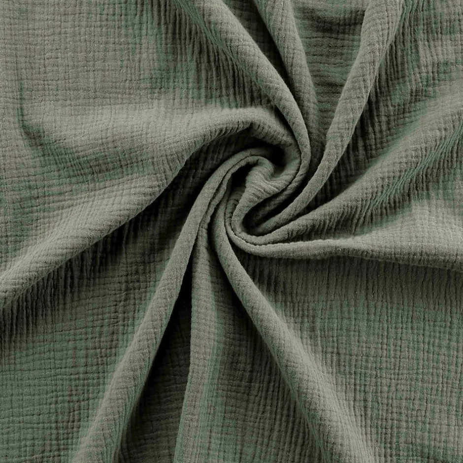 Douceur D'Intérieur Parure de lit en gaze de coton (260x240 cm - Kaki)
