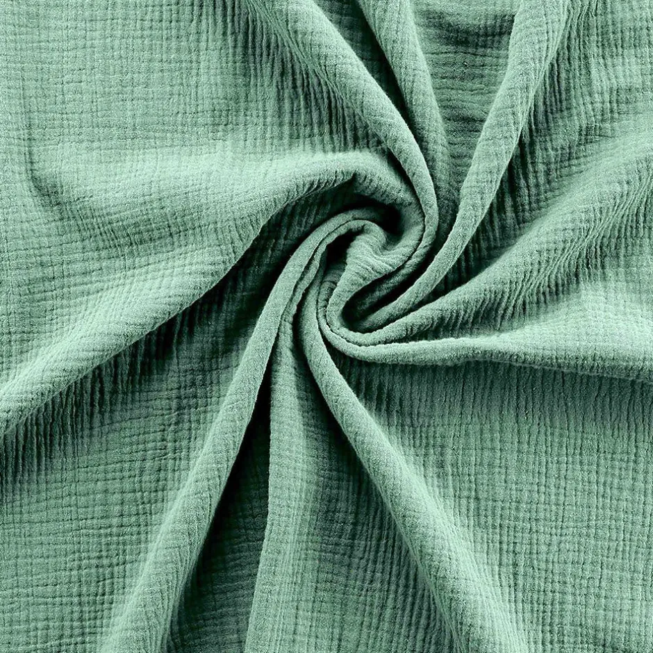 Douceur D'Intérieur Parure de lit en gaze de coton (260x240 cm - Sauge)