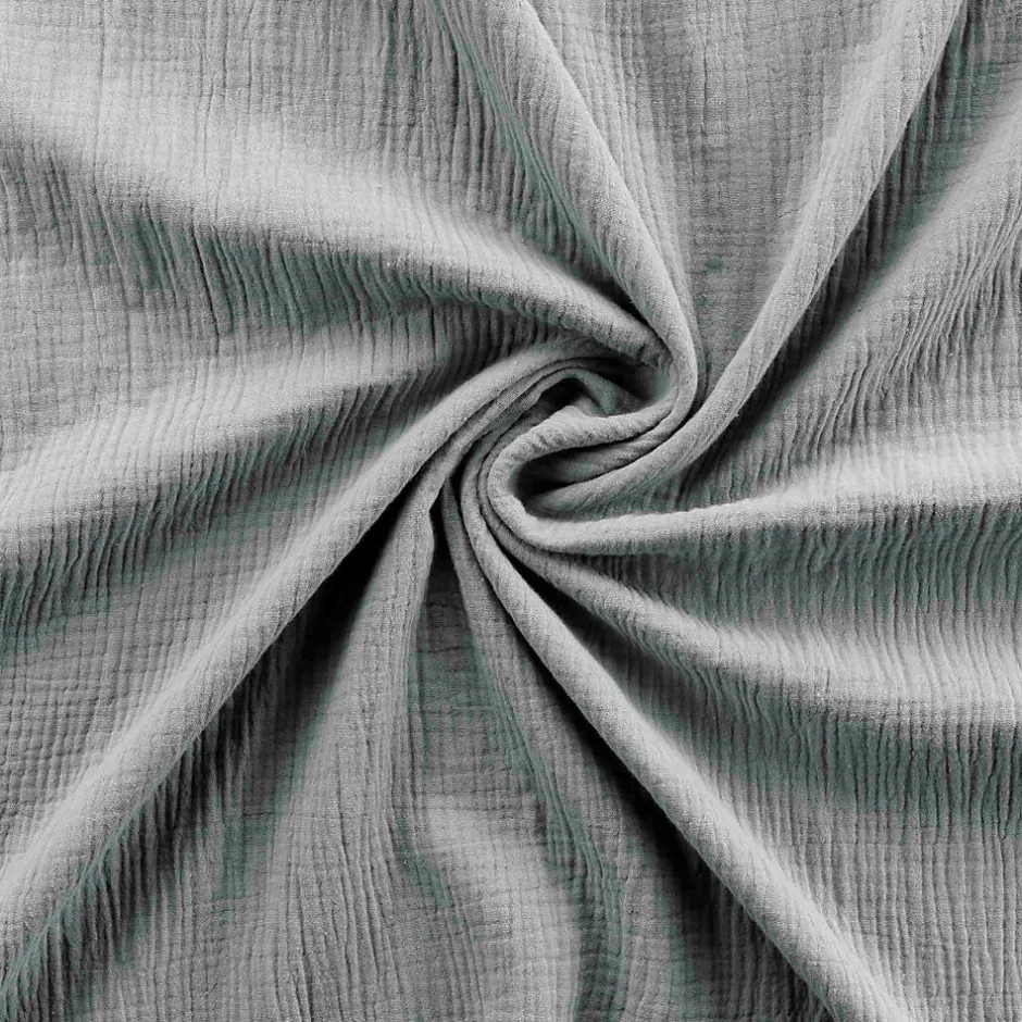 Douceur D'Intérieur Parure de lit en gaze de coton (260x240 cm - Gris clair)