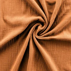 Douceur D'Intérieur Parure de lit en Gaze de Coton 240x260cm Marron Claire Naturel