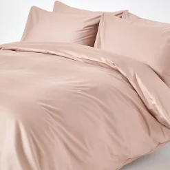 Homescapes Parure de lit en satin de coton égyptien 1000 fils taupe 240x220 cm - Clearance