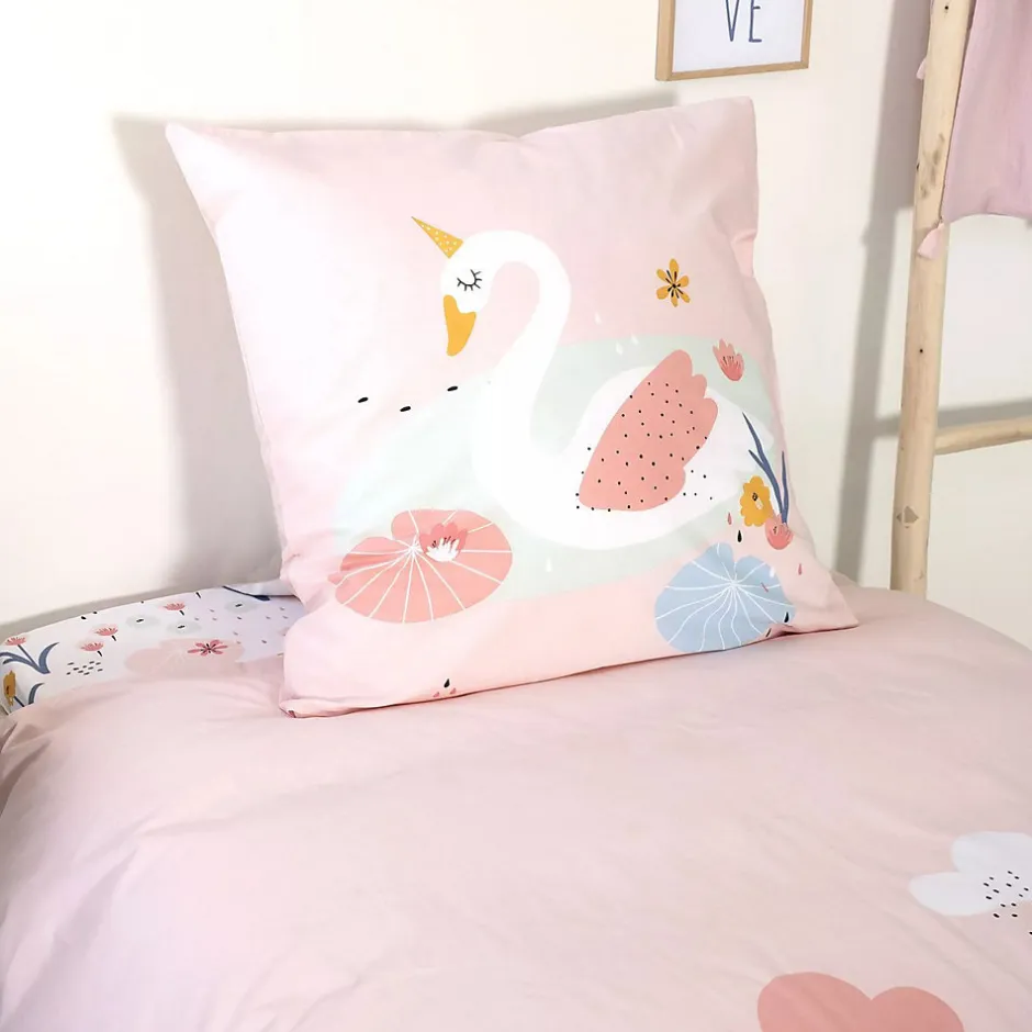 Côté Déco Parure de lit enfant Cygne - Coton 57 fils/cm²