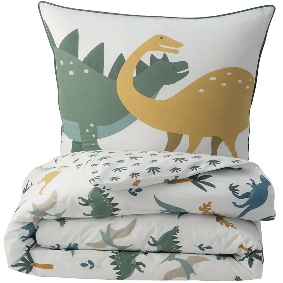 Future Home Parure de lit enfant en coton imprimé dinosaure 140x200cm Discount